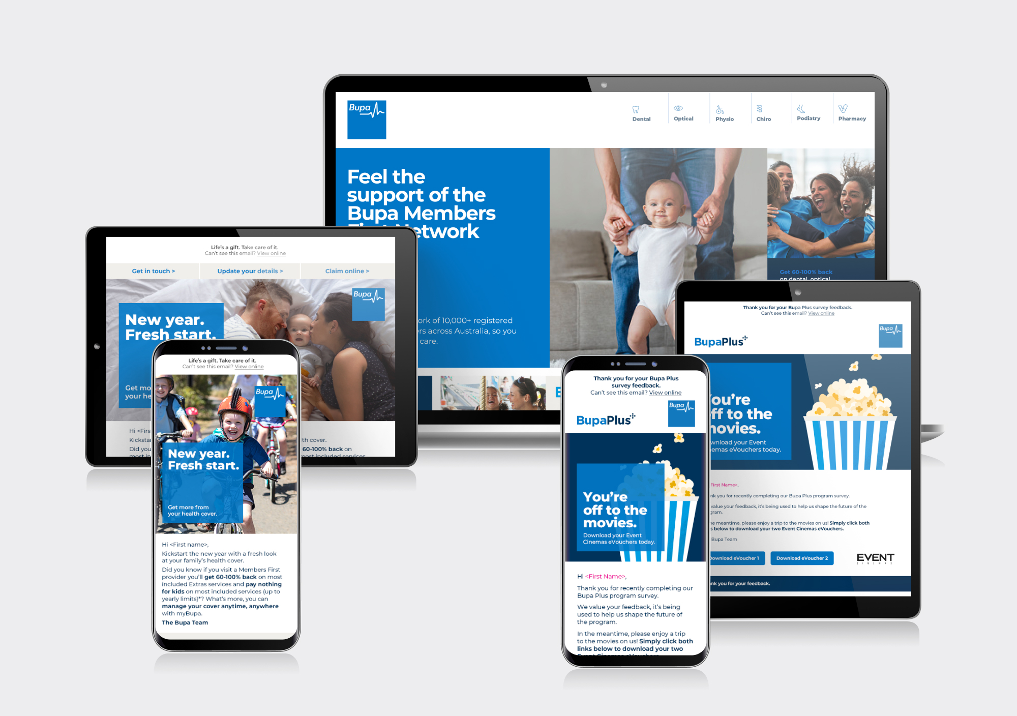 Bupa digital campaigns